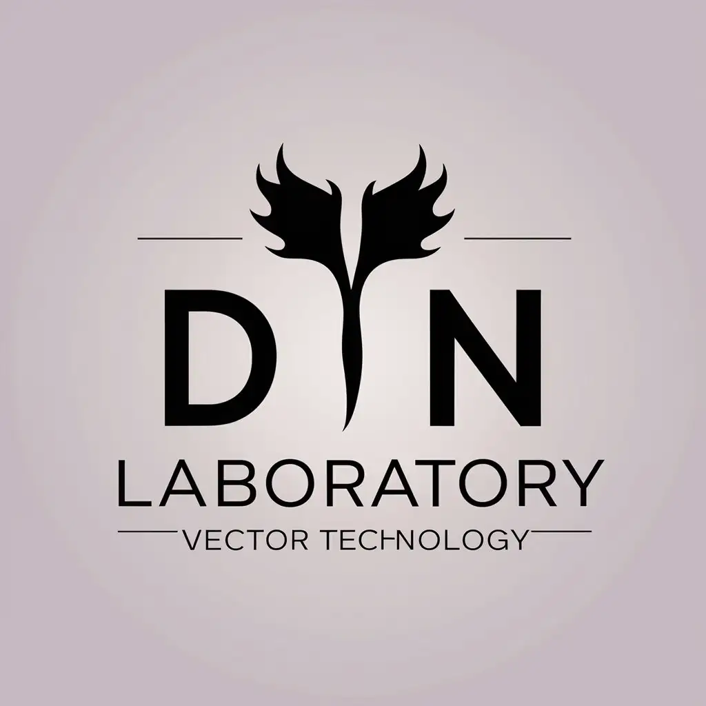 LOGO Design for DN Laboratory Minimalistic Dragon Tail Symbol in Technology Industry