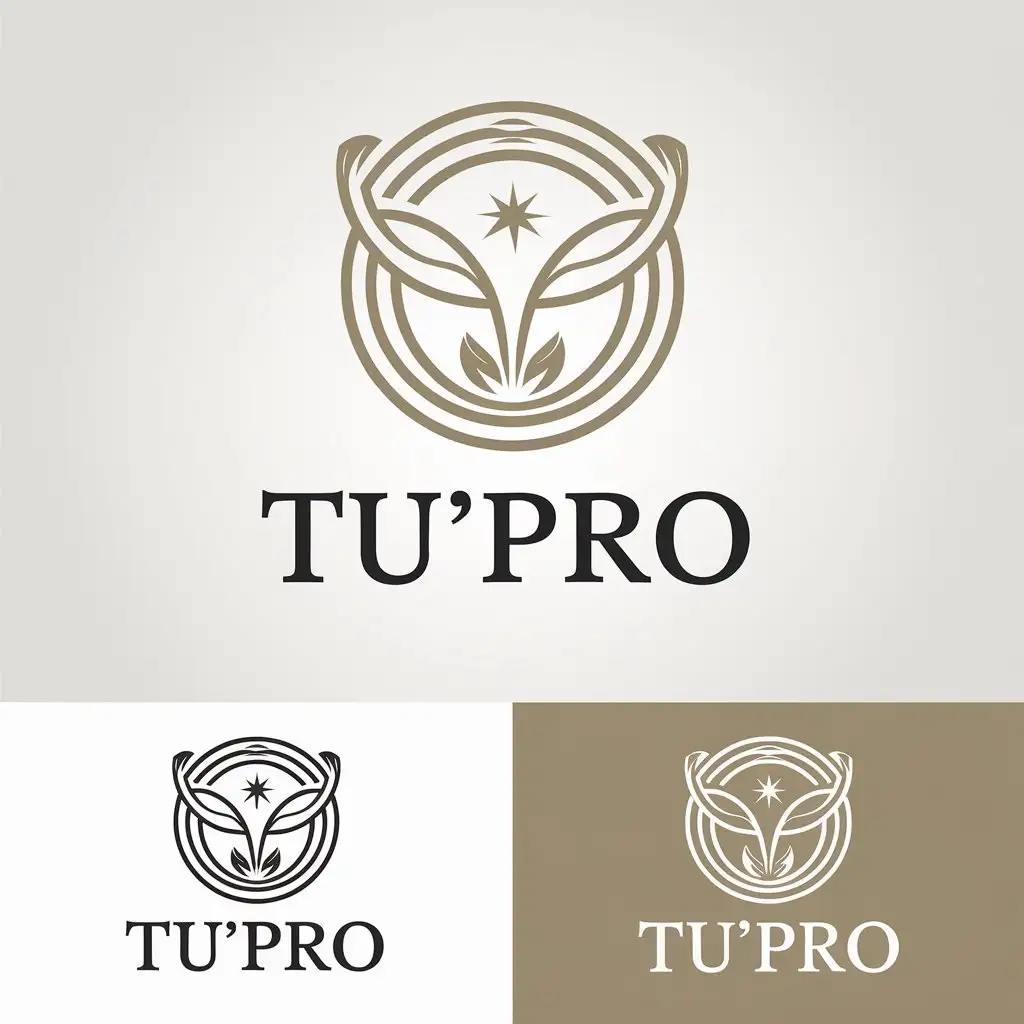 LOGO Design for Tupro Elegant Cosmetic Brand with Vector Art and Clear Background