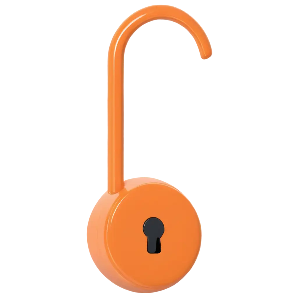 3D-Orange-Lock-PNG-Image-Secure-Digital-Concepts-in-Visual-Form