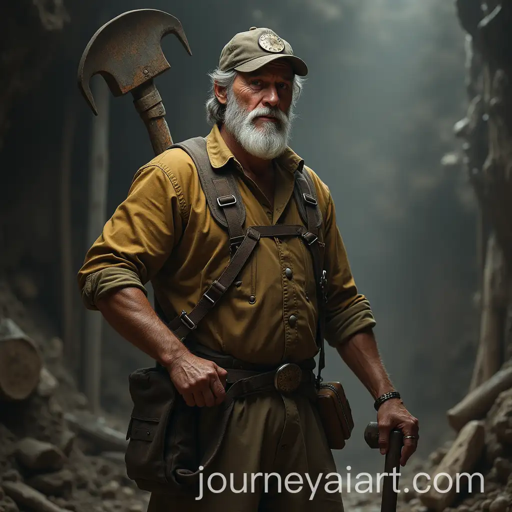 Old-Man-Holding-Mining-Tools-in-a-Portrait-Setting