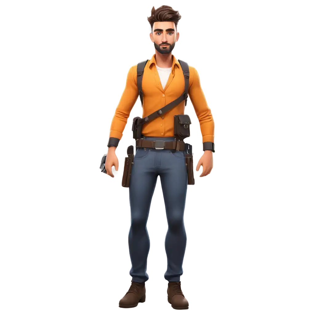 Flat-Style-Shooter-Game-Character-PNG-HighQuality-WaistHigh-Male-Design