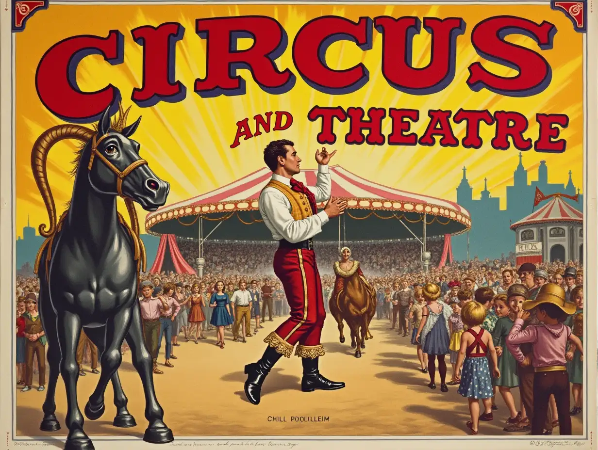 original circus and theatre poster