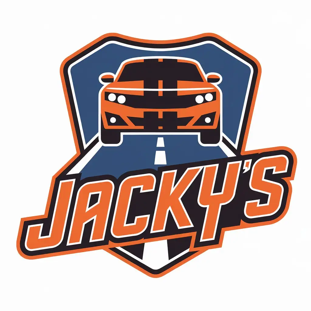 LOGO Design for JACKYS Vector Logo Featuring Motoring Ahead Theme with Clear Background