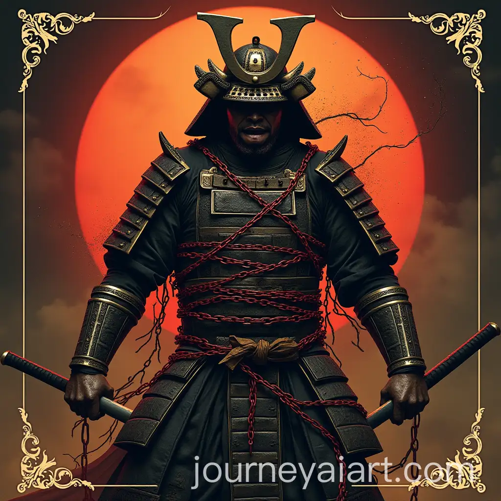 Samurai-Warrior-Wrapped-in-Chains-Epic-Music-Album-Cover