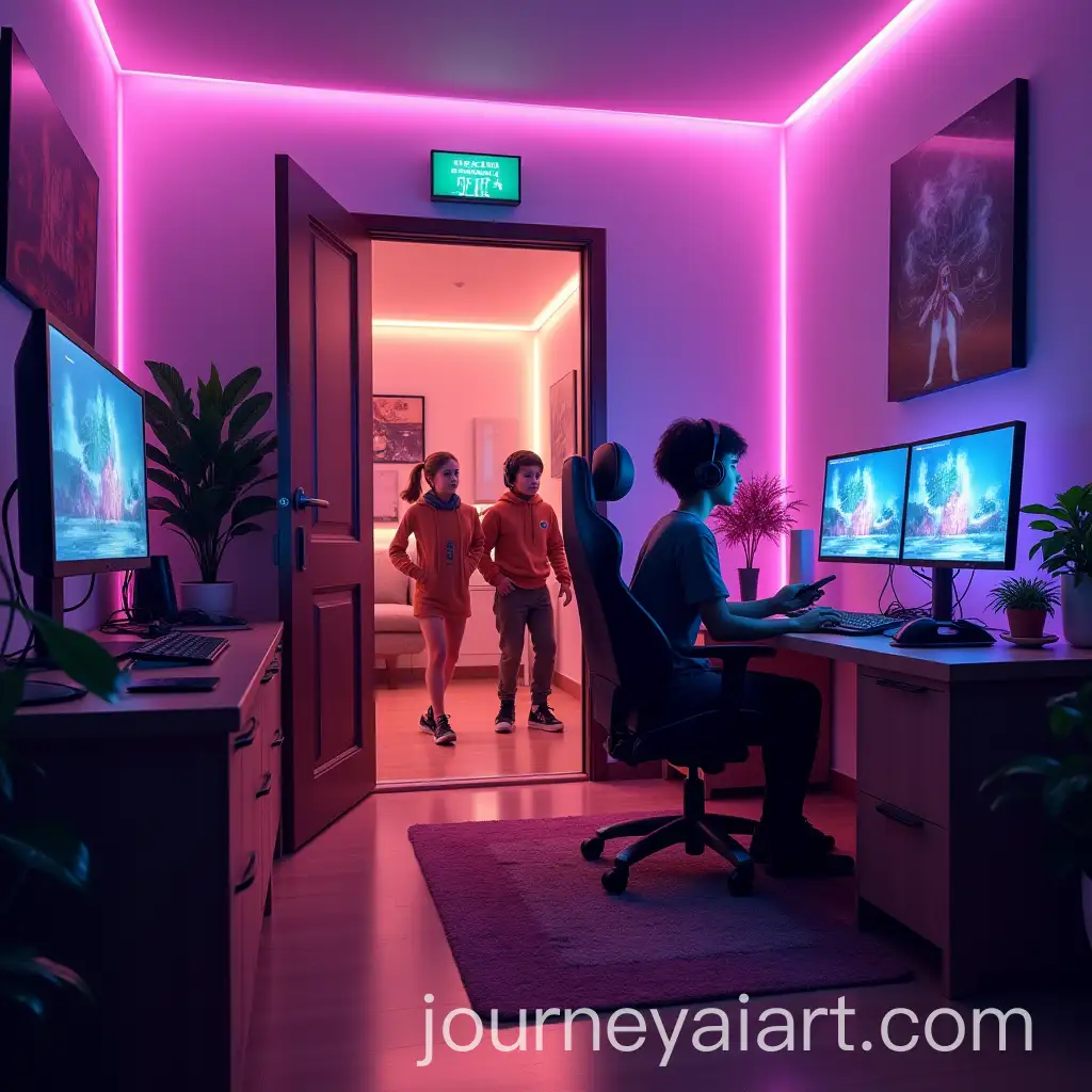 CozyAI-Art-Prompt-Expansion-Modern-Streaming-Room-with-Vibrant-RGB-Lighting-and-Futuristic-Design