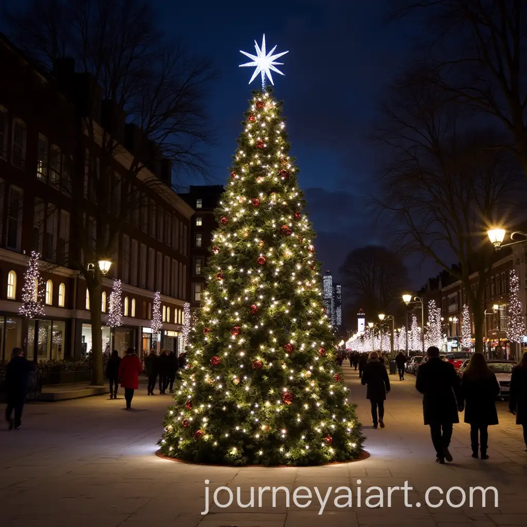 Christmas-in-London-Street-Scene-at-Night