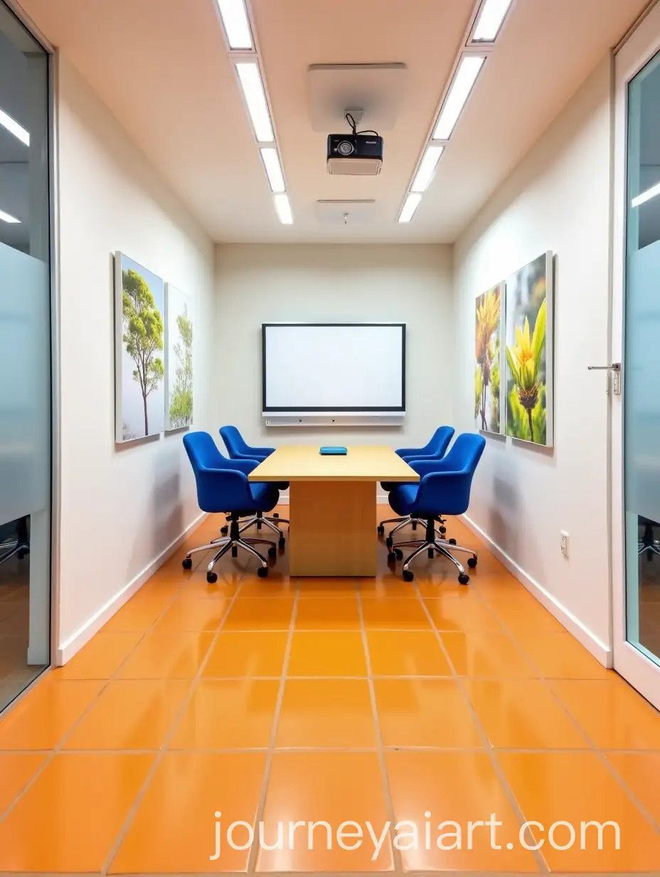 Modern-Office-Meeting-Room-with-Wooden-Desk-and-Nature-Decor