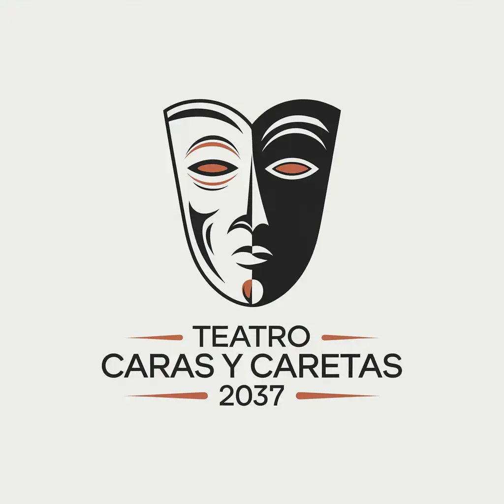 LOGO-Design-for-Teatro-Cara-y-Caretas-2037-Vintage-Abstract-Style-with-Minimalist-Aesthetic