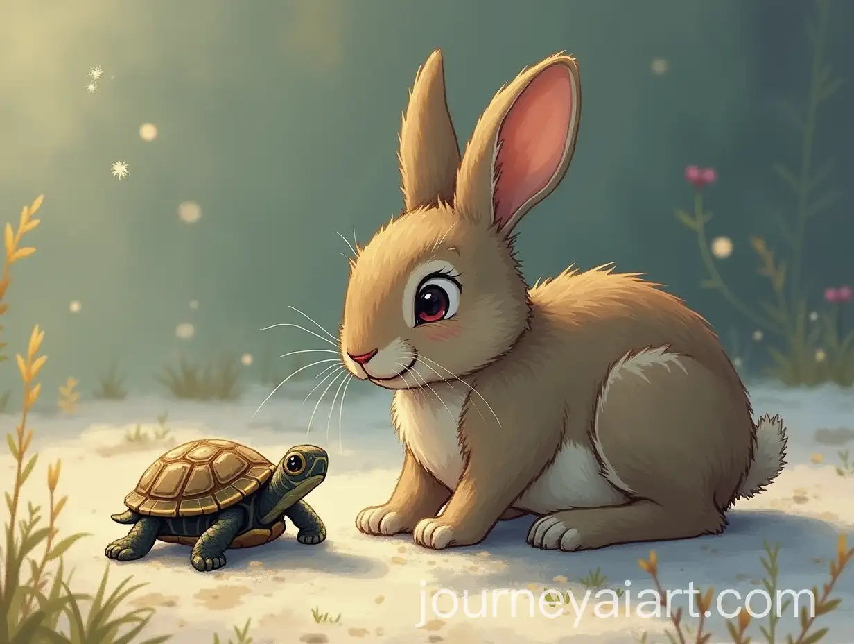 Rabbit-Rescues-Turtle-from-Oncoming-Car-and-Cares-for-It-in-Tent
