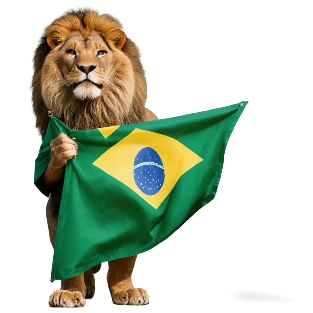 Lion-Holding-the-Flag-of-Brazil-PNG-HighQuality-Digital-Artwork-for-Your-Designs