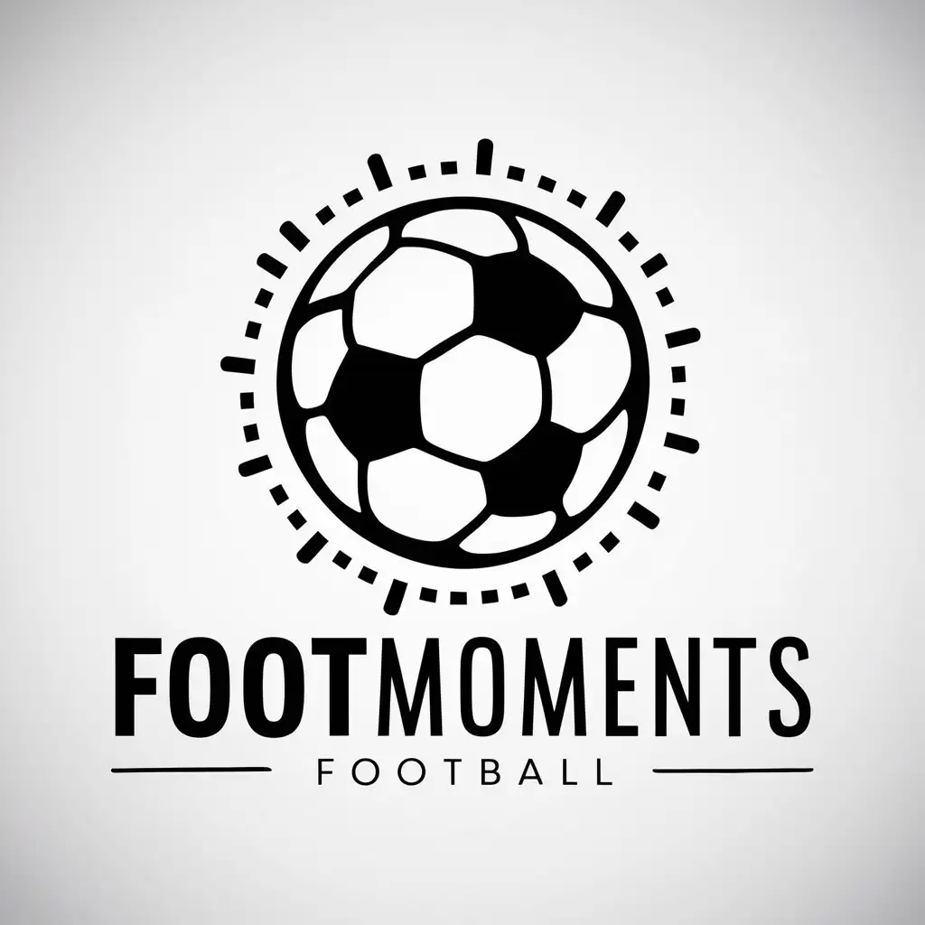 LOGO Design for FootMoments Dynamic Football Symbol on Vibrant Background