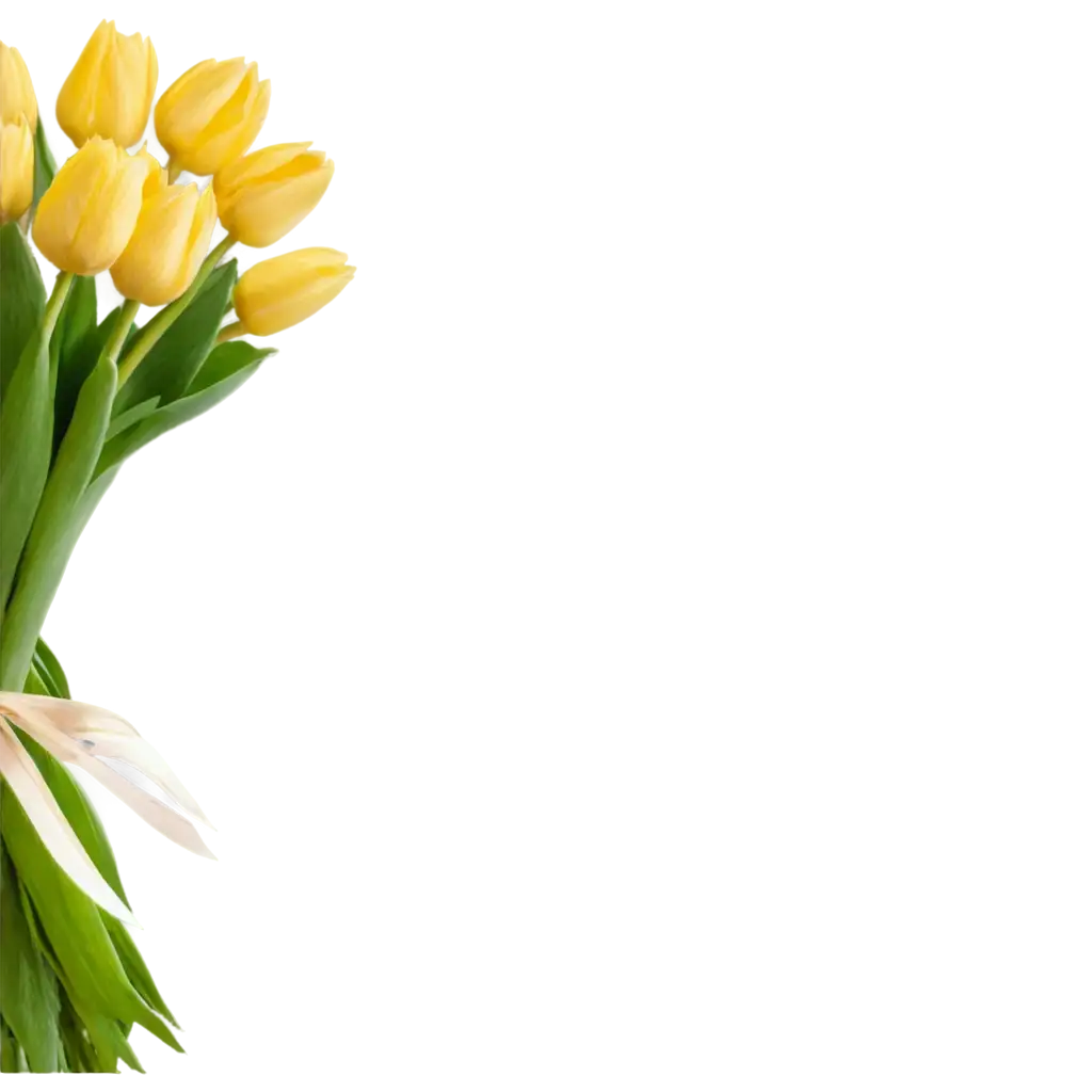 HighQuality-PNG-Image-of-a-Bouquet-of-Yellow-Tulips-for-Various-Uses