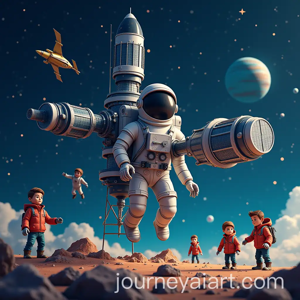 Mini-Space-Travelers-Building-Space-Station-in-Zero-Gravity