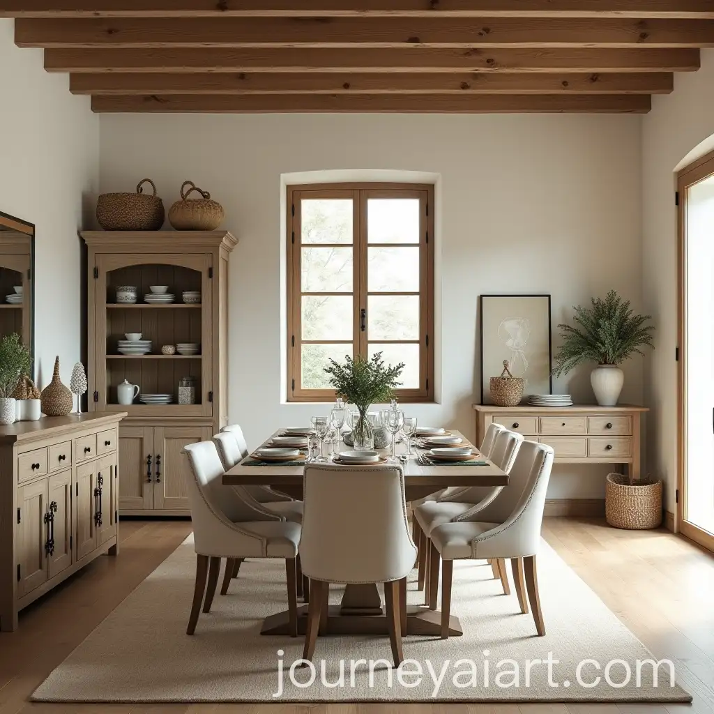 Rustic-Villa-Dining-Room-with-Elegant-Wooden-Table-and-Seasonal-Dcor
