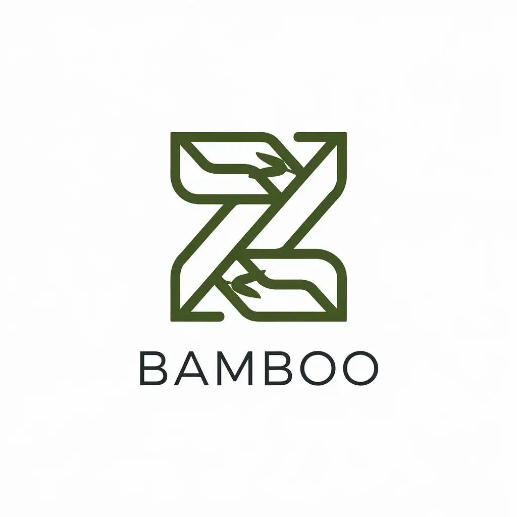 a vector logo design,with the text "bamboo", main symbol:z,Minimalistic,be used in Animals Pets industry,clear background