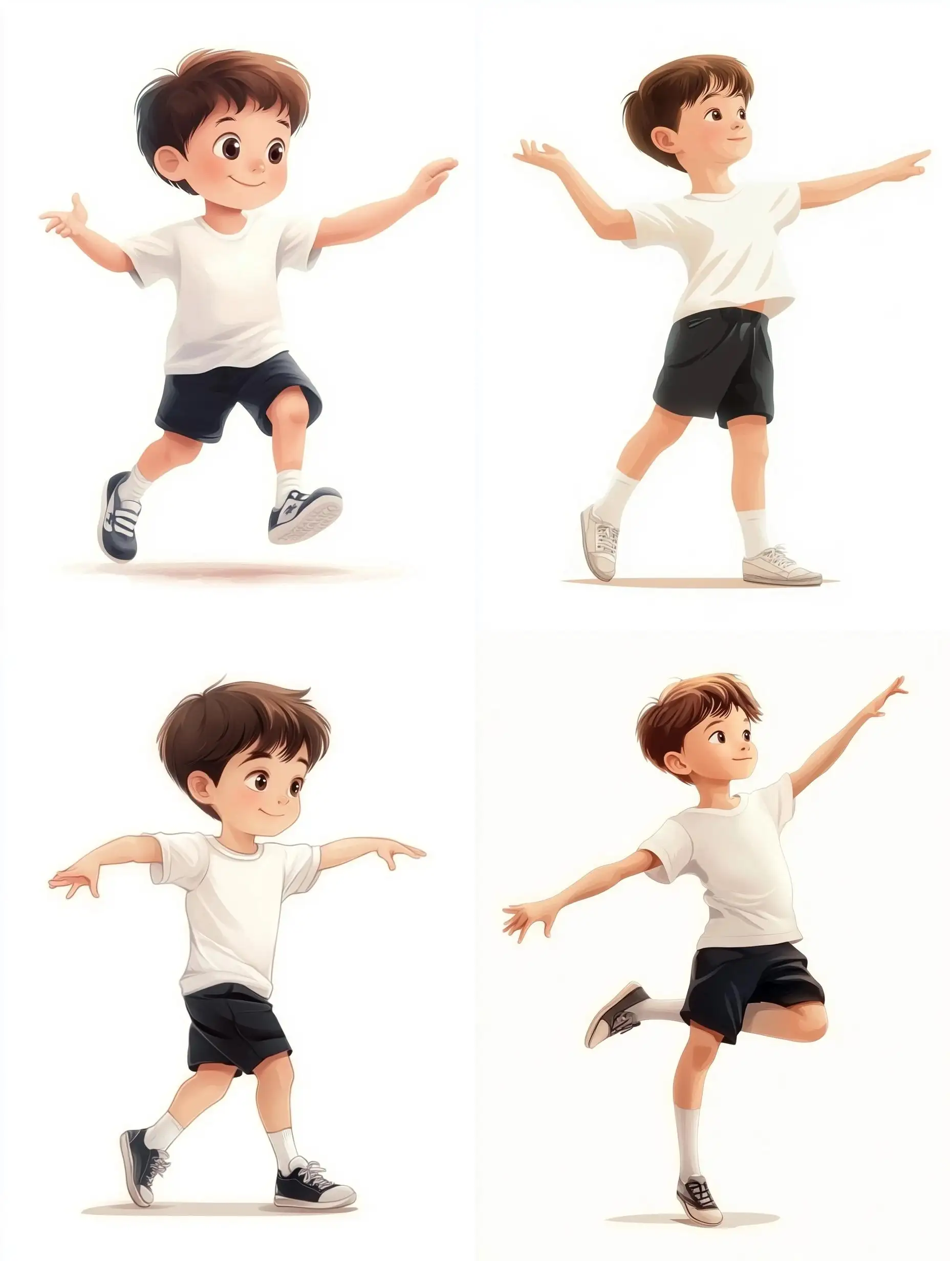 Preschool-Boy-Joyfully-Dancing-in-Black-Shorts-and-White-TShirt