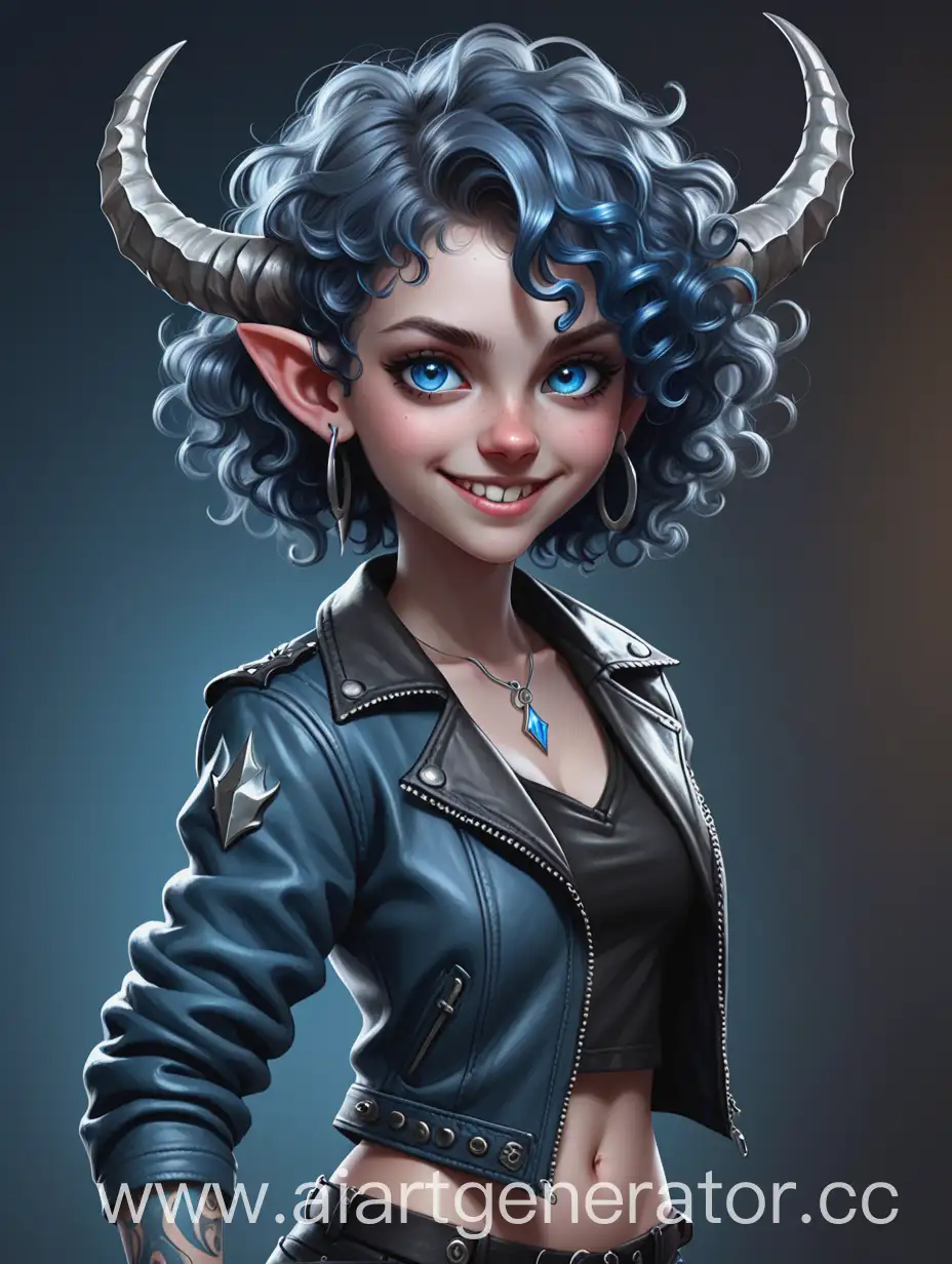 Young-Tiefling-Girl-with-Labradorite-Horns-and-Daggers-in-New-Leather-Jacket