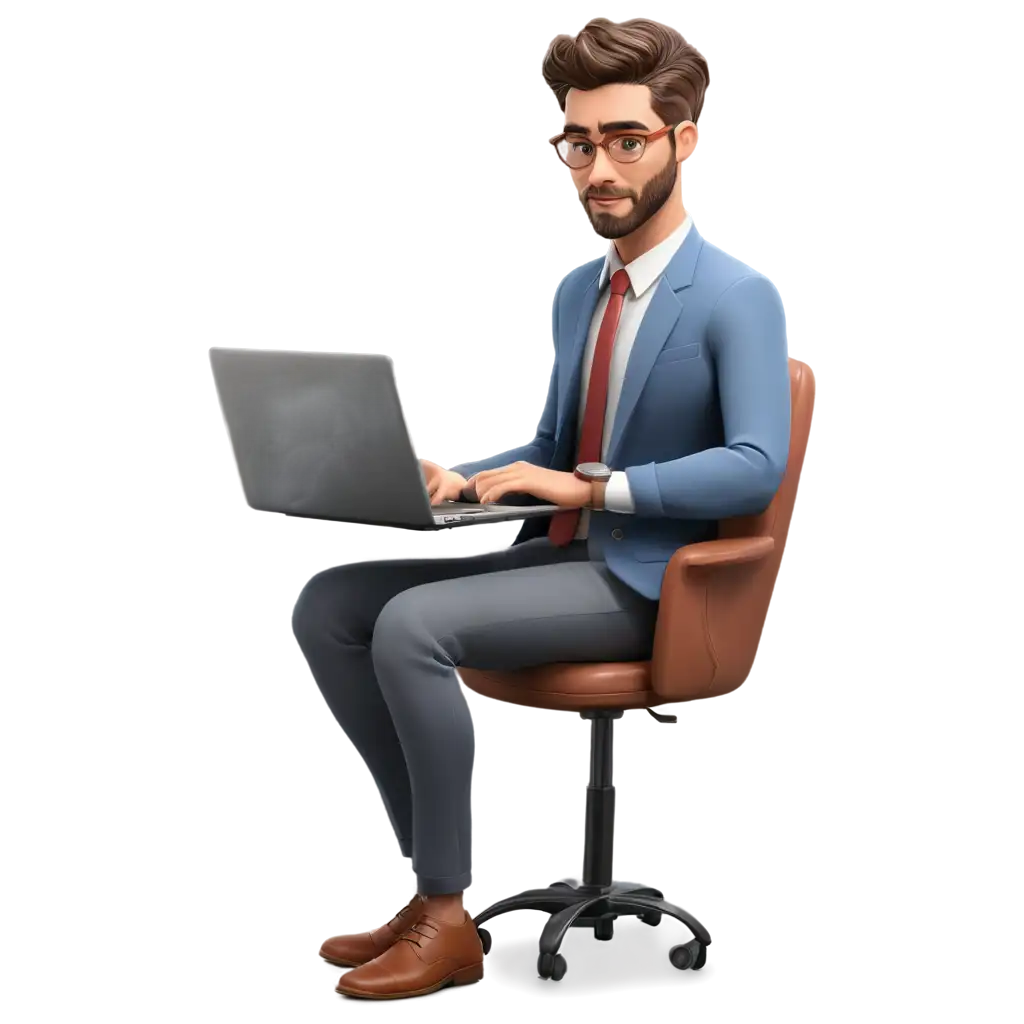Professional-Man-Working-on-Computer-PNG-IllustrationPNG-Image-SEO-Strategy-for-Home-Office-Scene