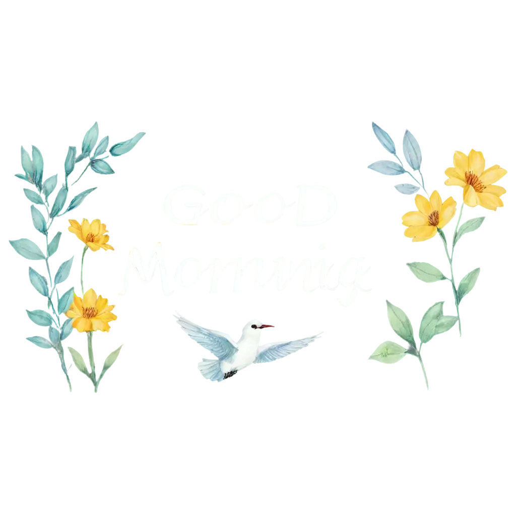 PNG-Good-Morning-Card-with-Flowers-and-Birds-Create-a-Cheerful-Greeting