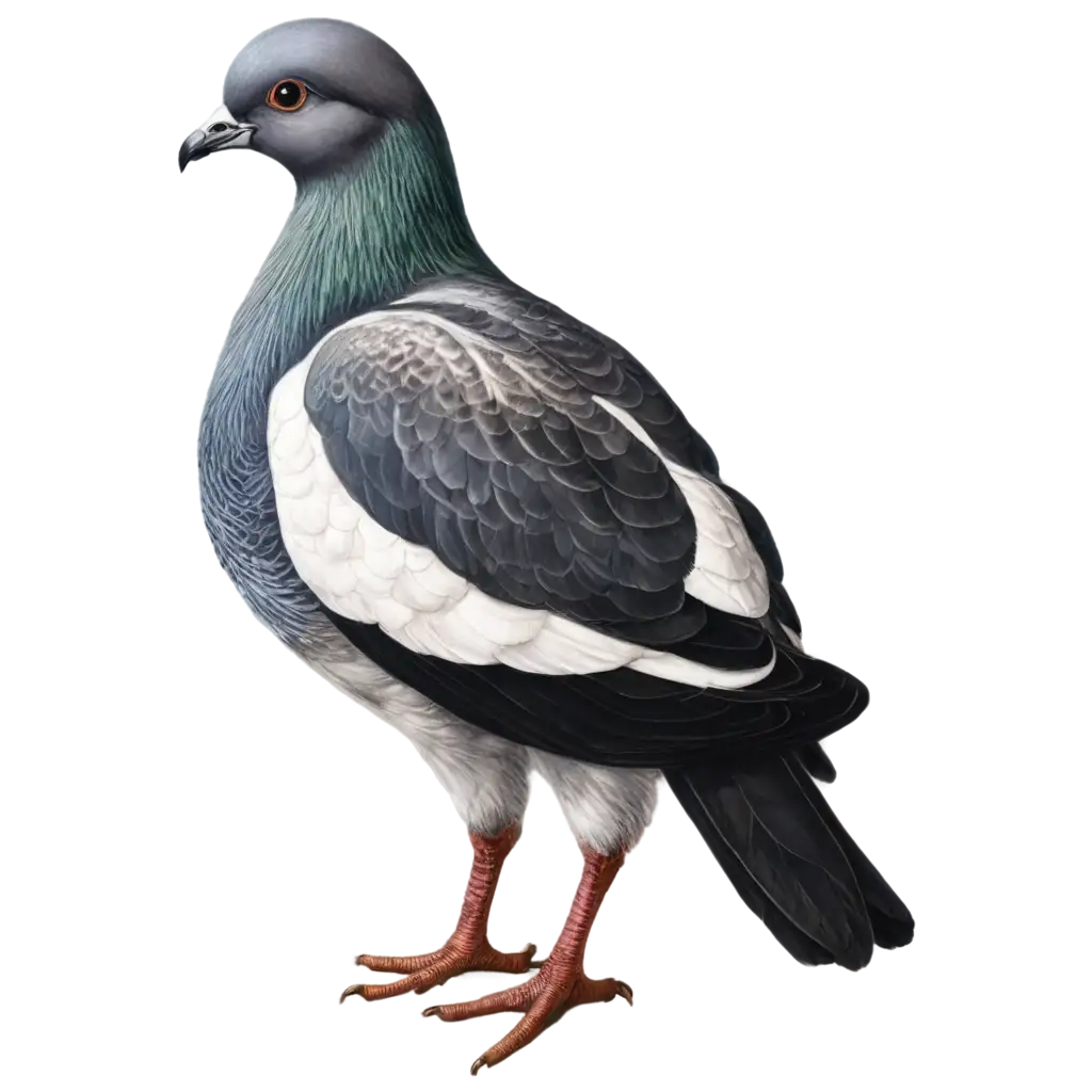 AIGenerated-PNG-Image-of-a-Pigeon-Enhancing-Clarity-and-Detail