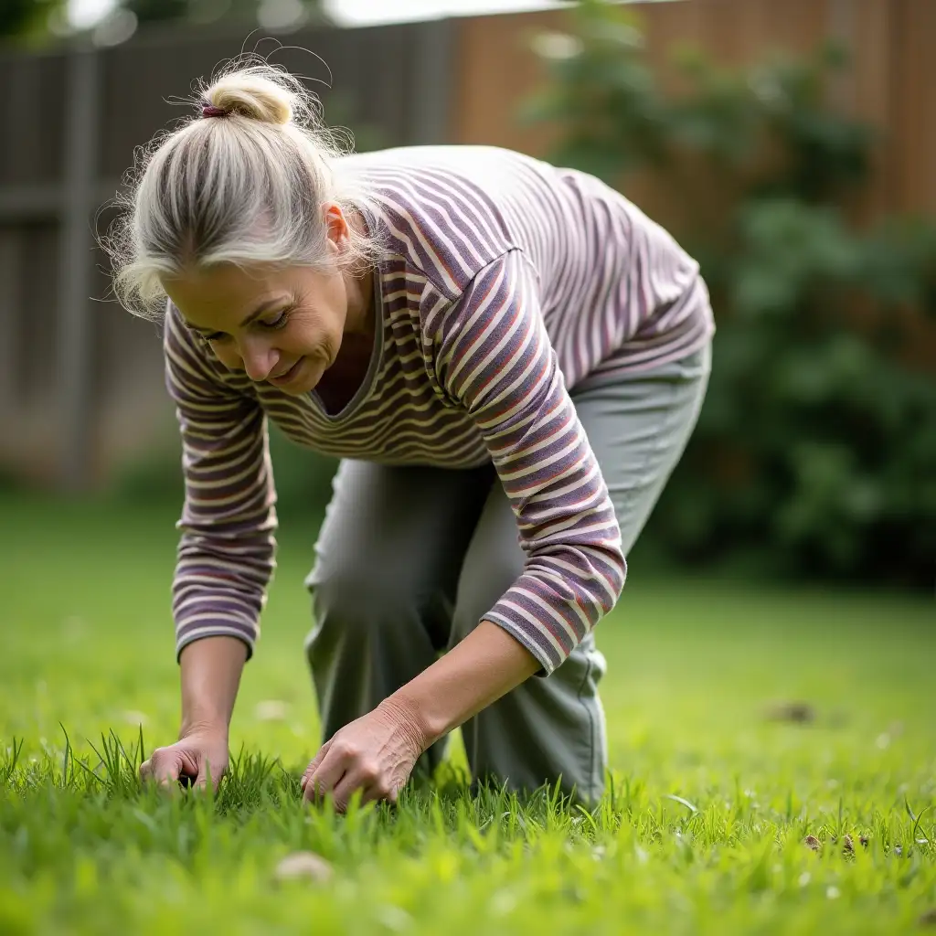 Older-Woman-Bending-Over-Lawn-to-Pick-Up-TrAI-Image-Expansionivet-from-Grass