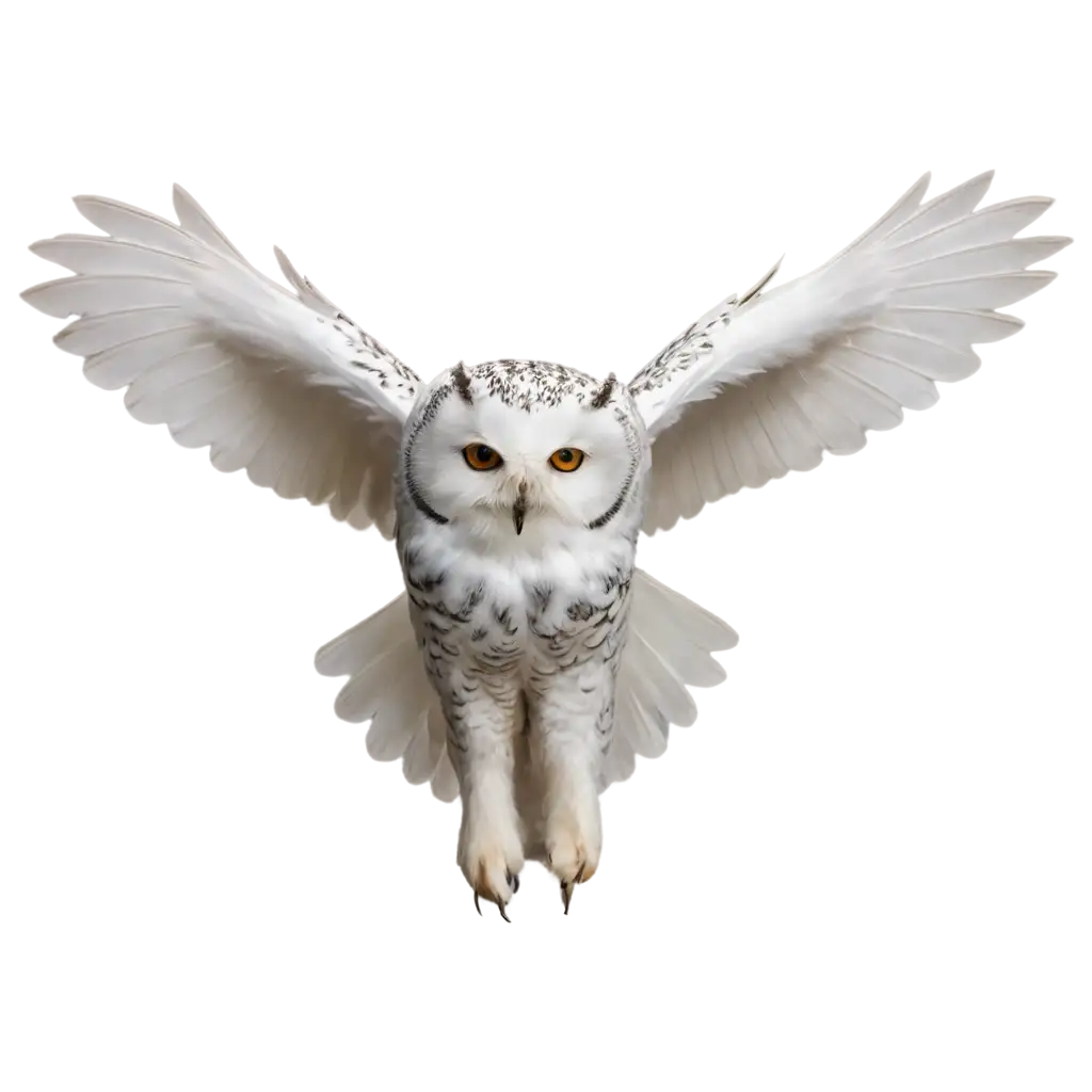 flying white owl