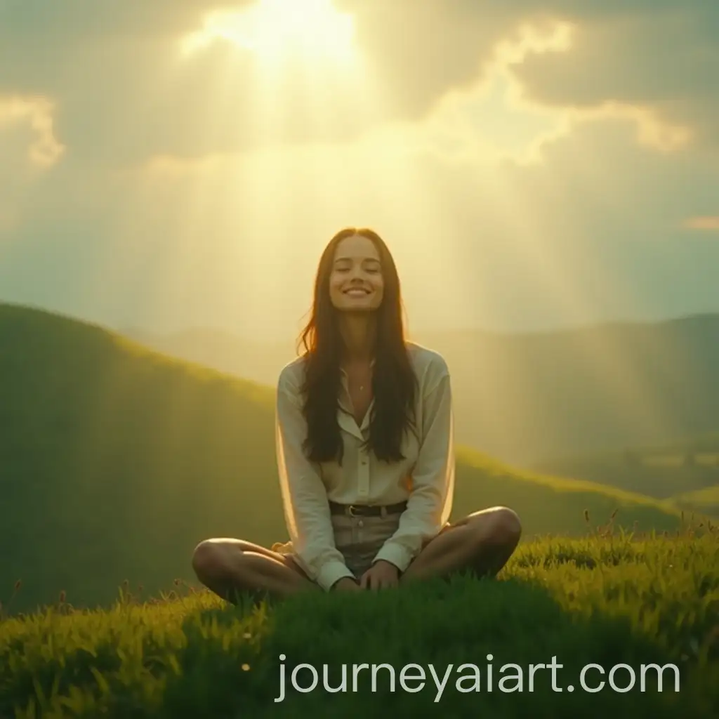 Serene-Moment-Individual-Meditating-on-a-Lush-Green-Hill