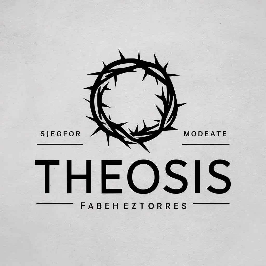 LOGO Design For Theosis Crown of Thorns Symbol on a Clear Background