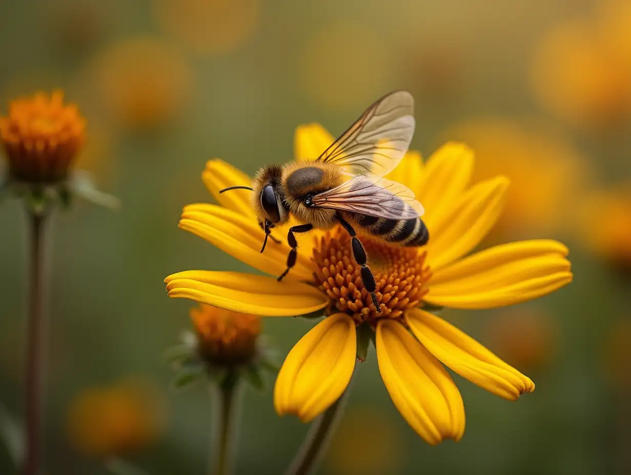 A dark brown honey buzzing among the flowers, collecting the nectar of thought, every wing in it tells with sadness stories of love and sleeplessness and travel