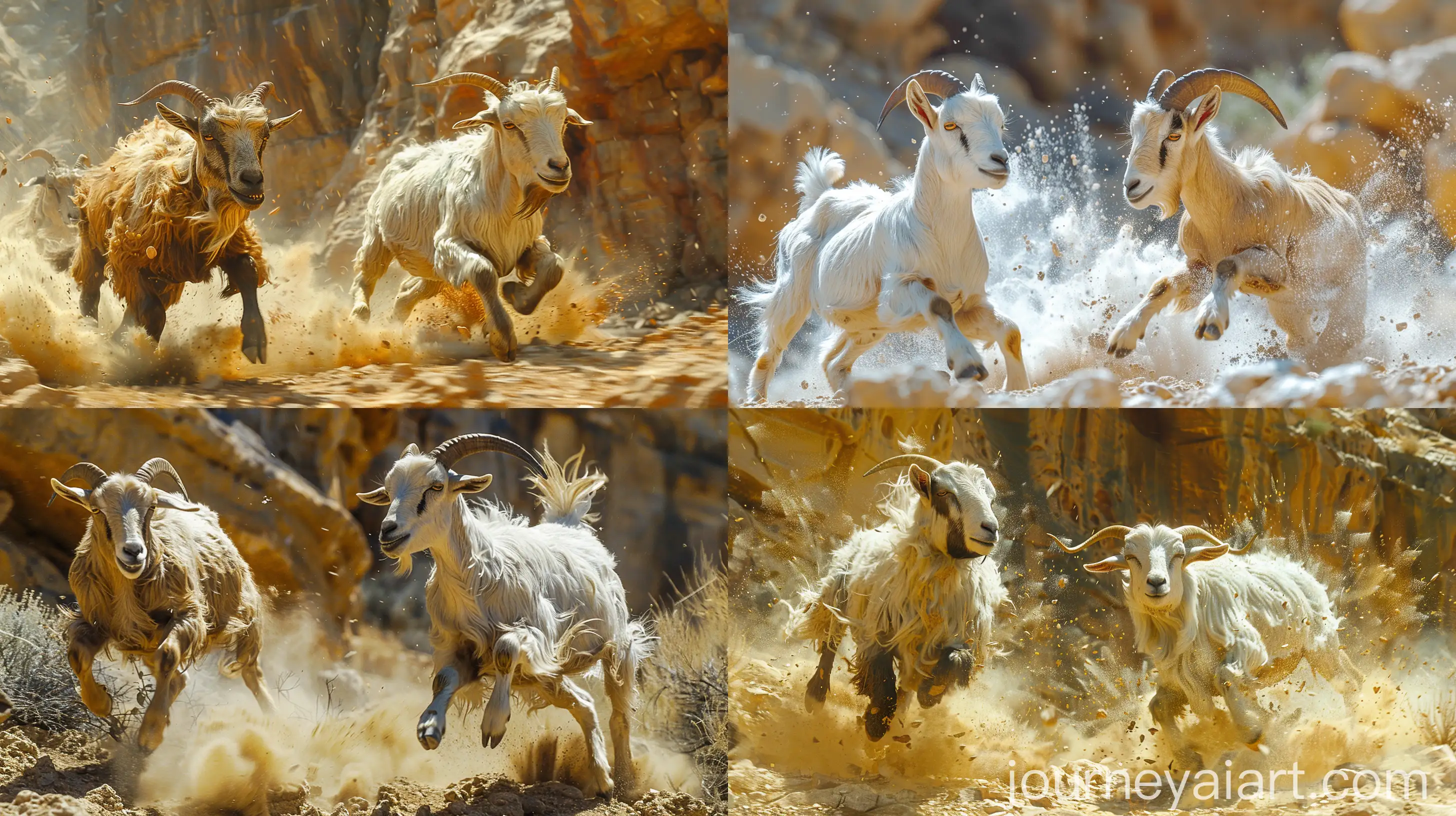 Two-Goats-Fighting-in-Desert-Sunshine