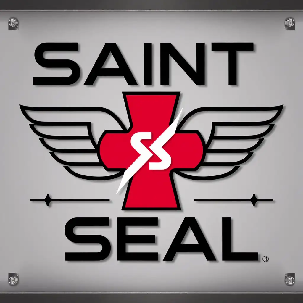 a logo design,with the text "Saint Seal", main symbol:Red Cross bird S X,Moderate,be used in Medical Dental industry,clear background