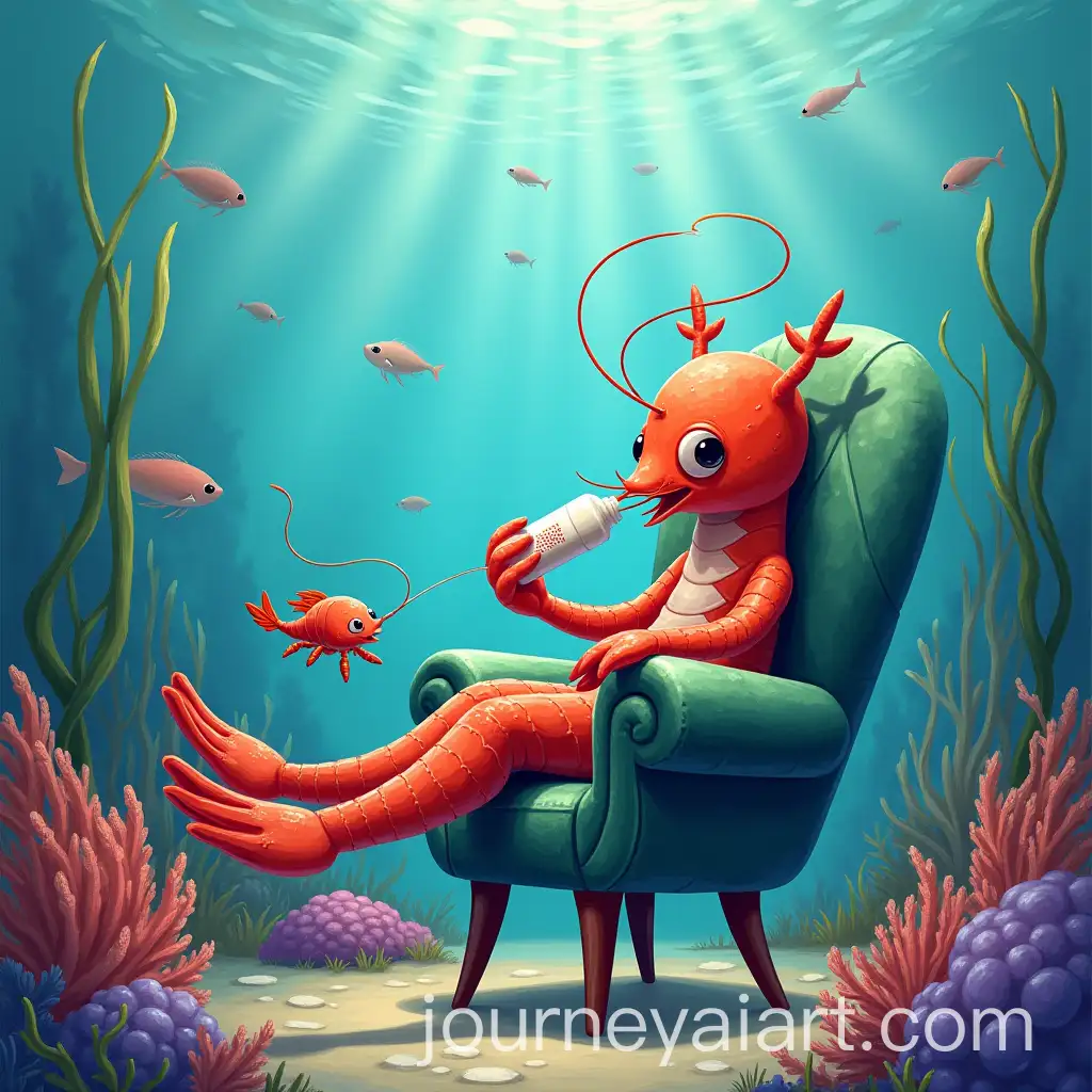 Amano-Shrimp-Feeding-Baby-Shrimp-in-Vivid-Underwater-Scene