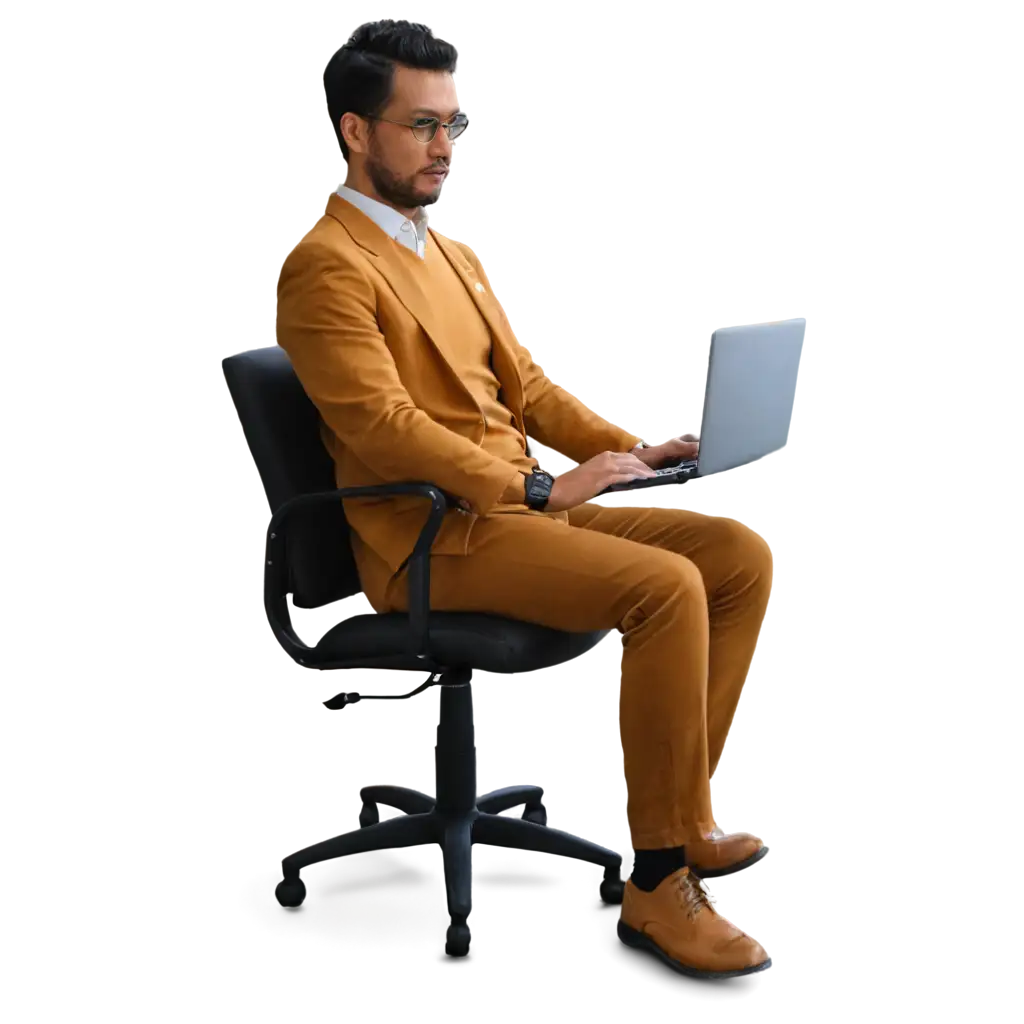 Man-Working-at-Computer-PNG-Image-for-Professional-Use