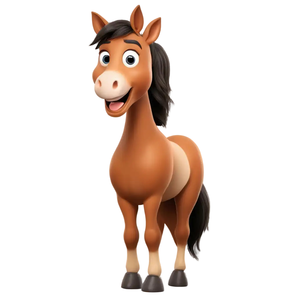 3D-Happy-Horse-PNG-Image-Capturing-Joy-and-Playfulness-in-Digital-Art