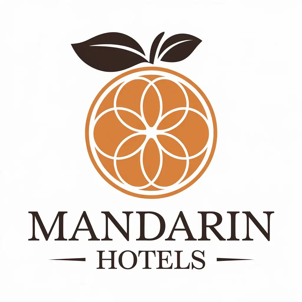 LOGO Design For Mandarin Hotels Mandarin Orange in Elegant Style for Travel Industry