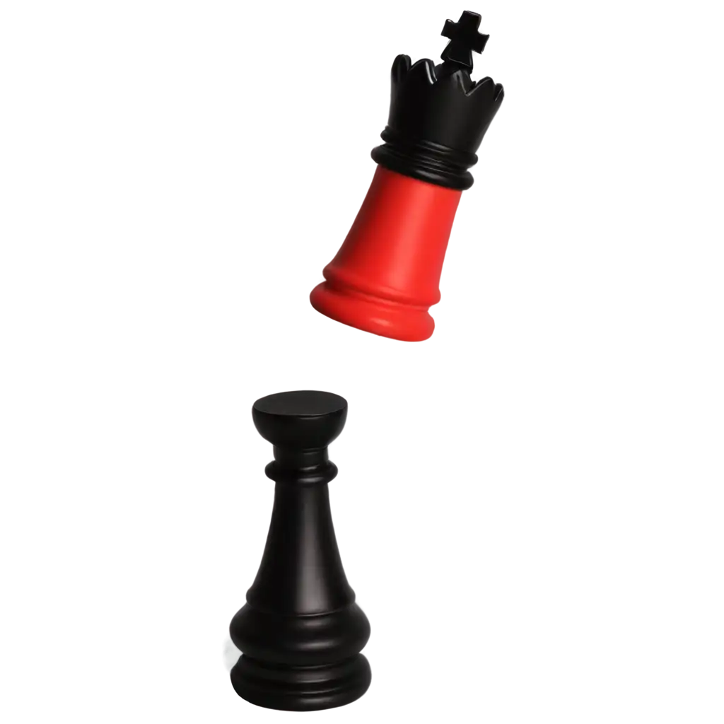 Red-and-Black-Chess-Piece-King-PNG-Image-5-cm-Height