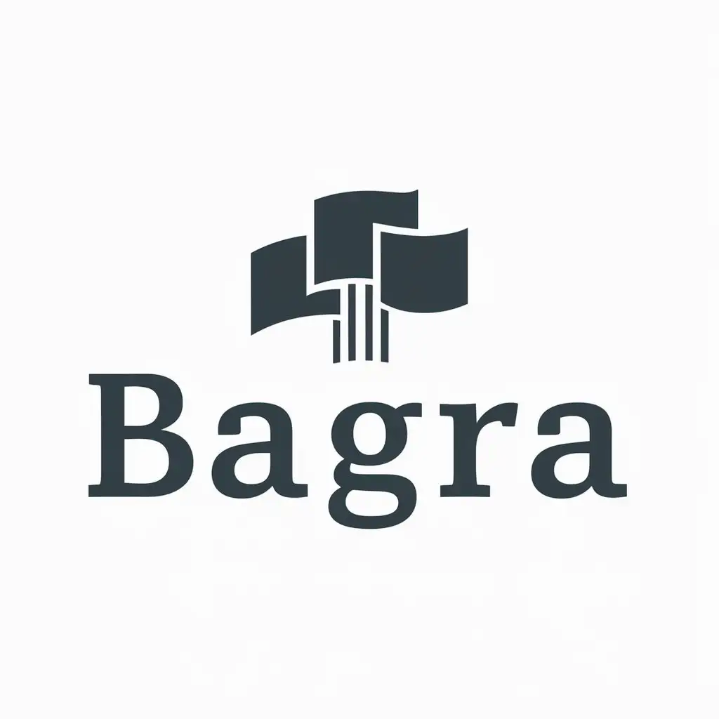 a logo design,with the text "BAGRA", main symbol:FLAGS,Moderate,clear background