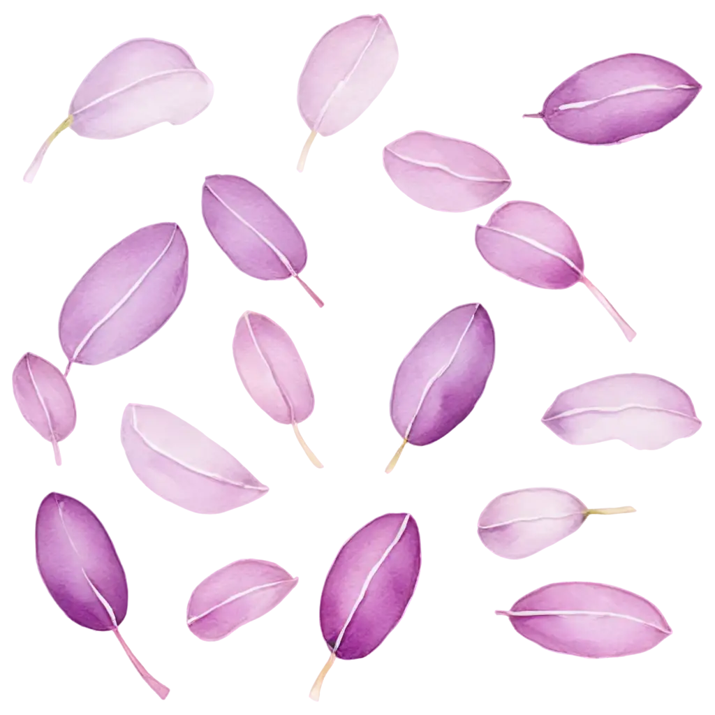 watercolor lilac petals