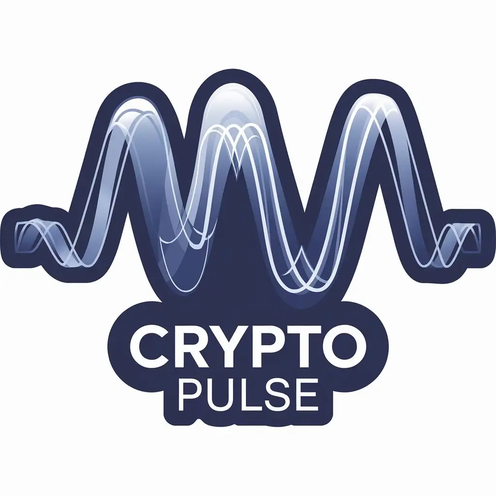 LOGO Design for Crypto Pulse Vector Design with Pulse Symbol on Clear Background