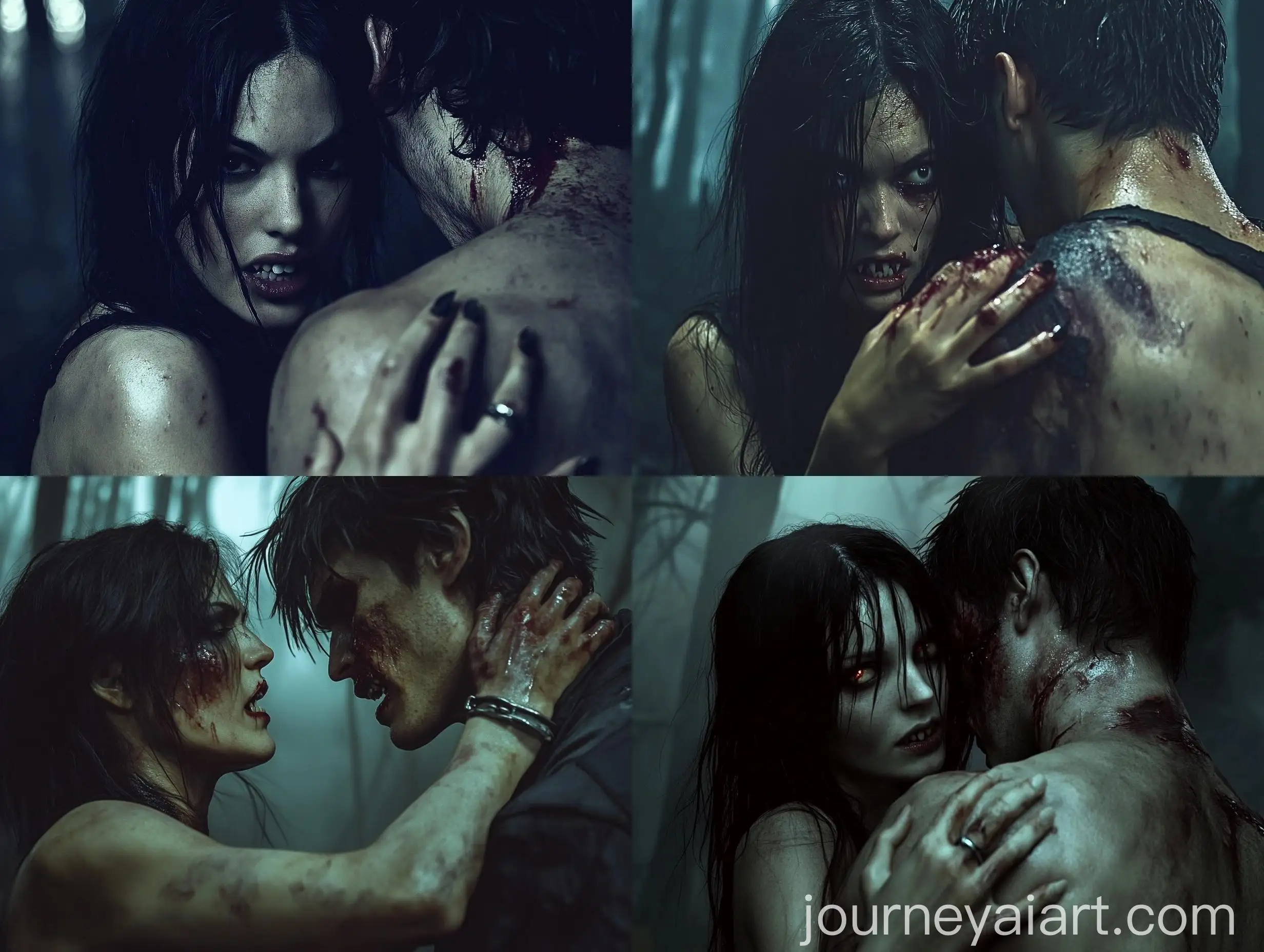 Horror-Scene-Intense-Encounter-in-Misty-Forest-with-Vampire-and-Victim