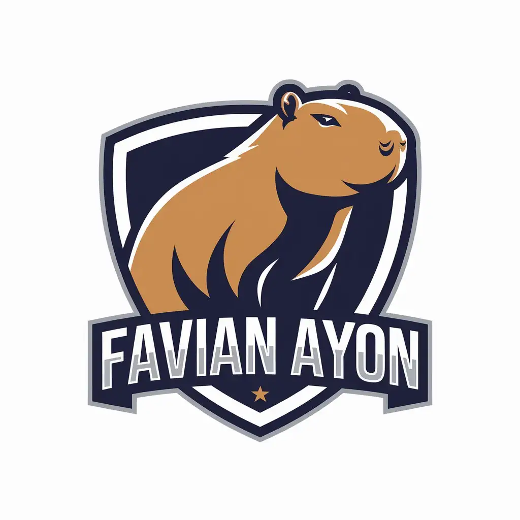 LOGO Design for Favian Ayon Capybara Symbol in a Modern TechnologyInspired Style