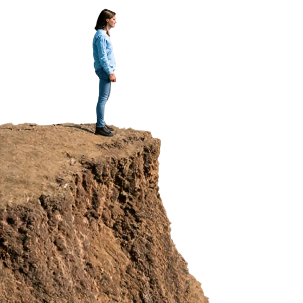 Person-Standing-at-the-Edge-of-a-Cliff-Stunning-PNG-Image-for-HighQuality-Visuals