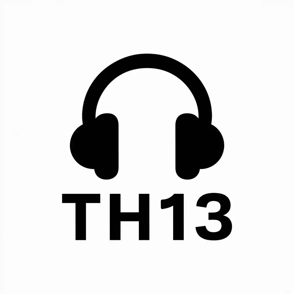 LOGO-Design-For-TH13-Modern-Vector-Logo-with-Headphones-Symbol