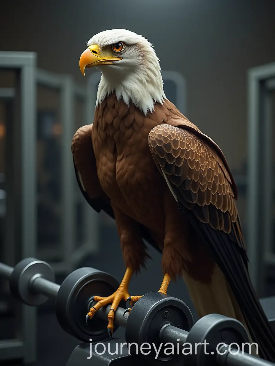 Eagle-Starting-Its-Fitness-Journey-in-a-Gym