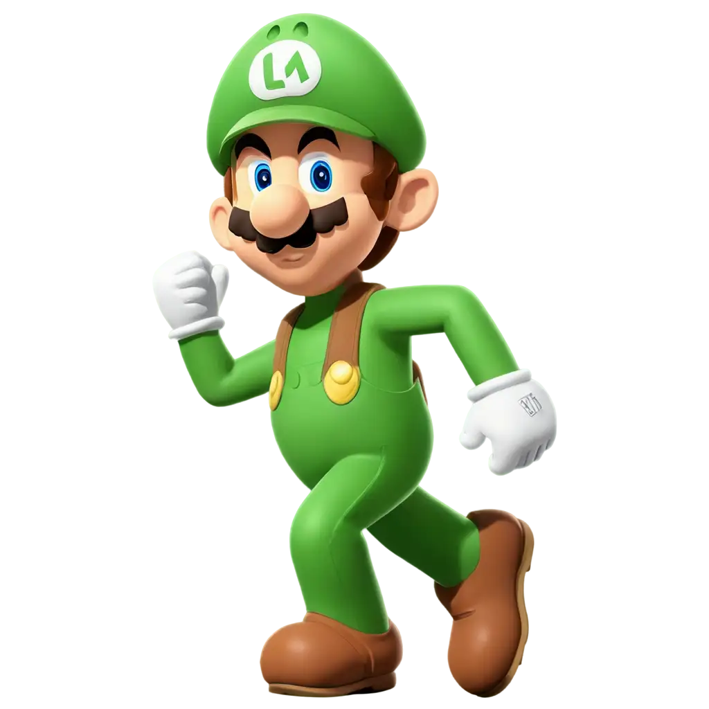 Luigi-Super-Mario-Cartoon-PNG-in-Flat-Design-HighQuality-2D-Image-Format-for-Versatile-Use