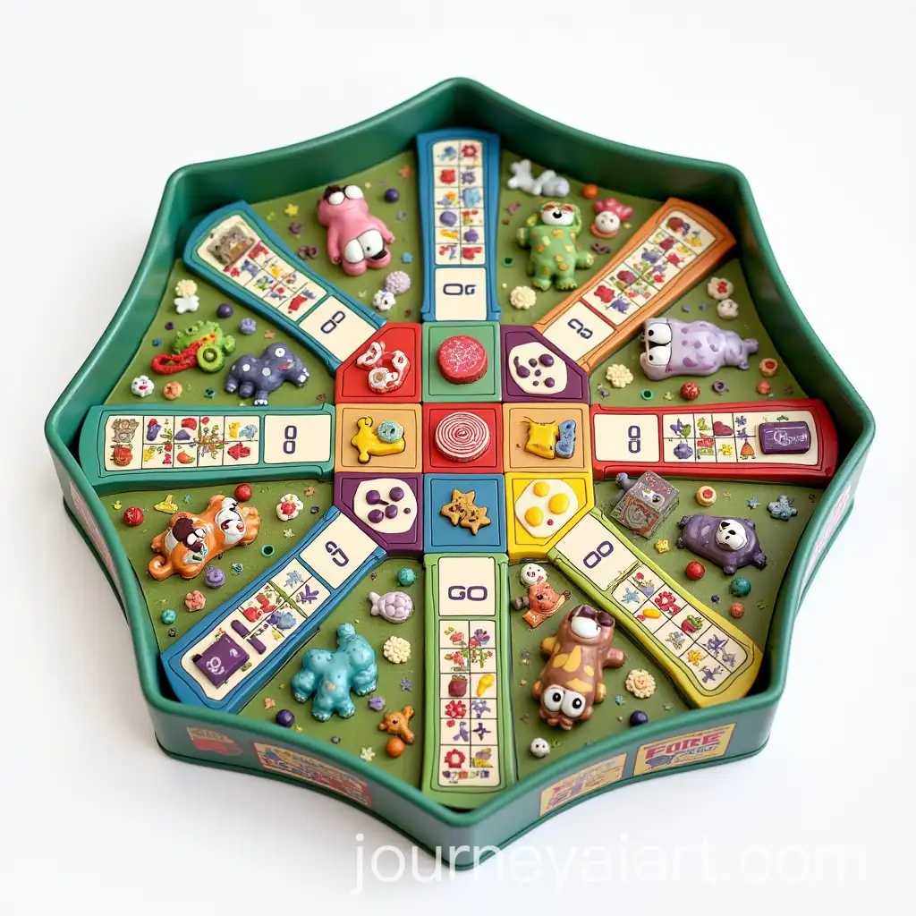 Candyland-Themed-PentagonShaped-Ludo-Box-for-5-Players