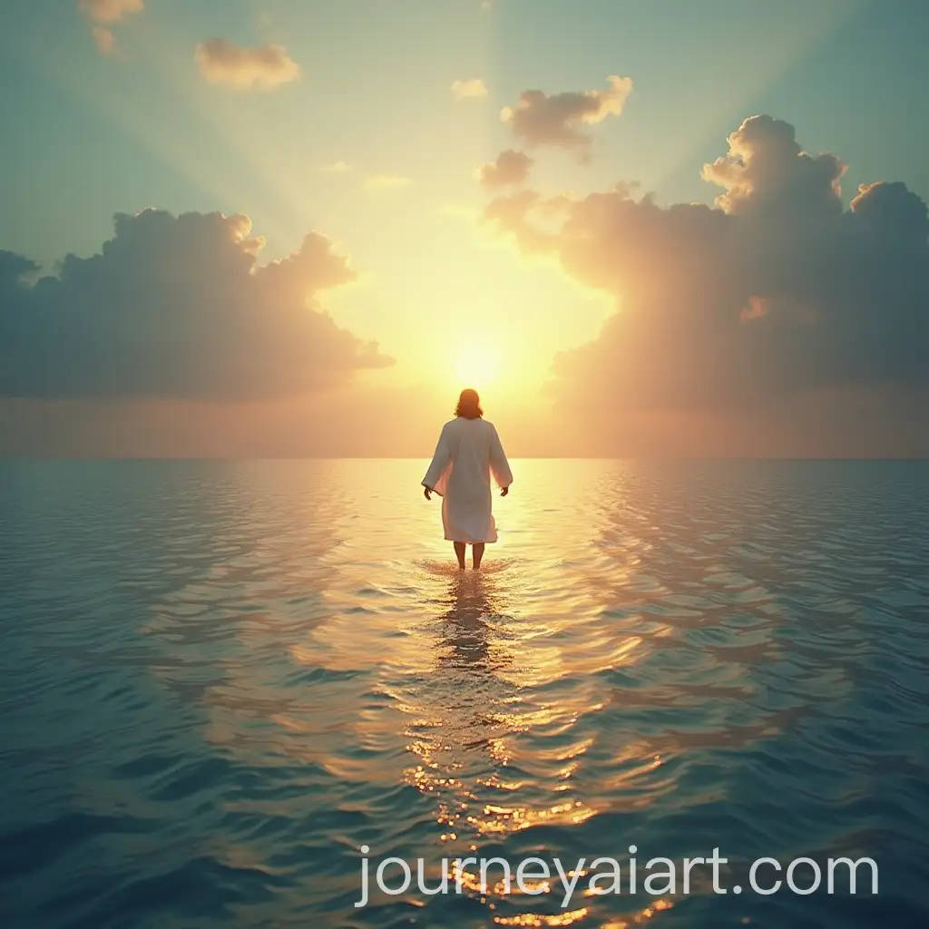 Jesus-Walking-on-Water-in-a-Divine-Miracle