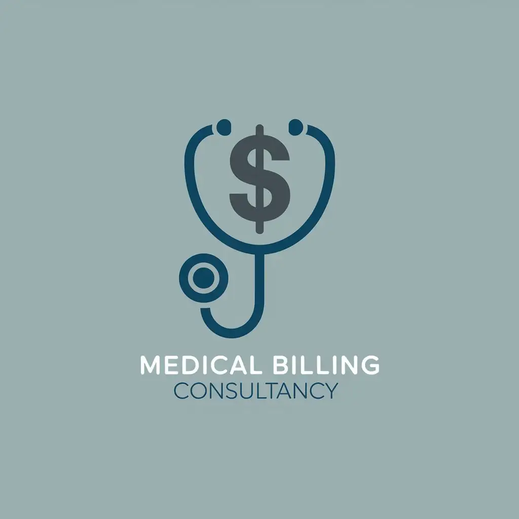 LOGO Design for Medical Billing Consultancy Professional and Traditional Style with Blue and Grey Colors