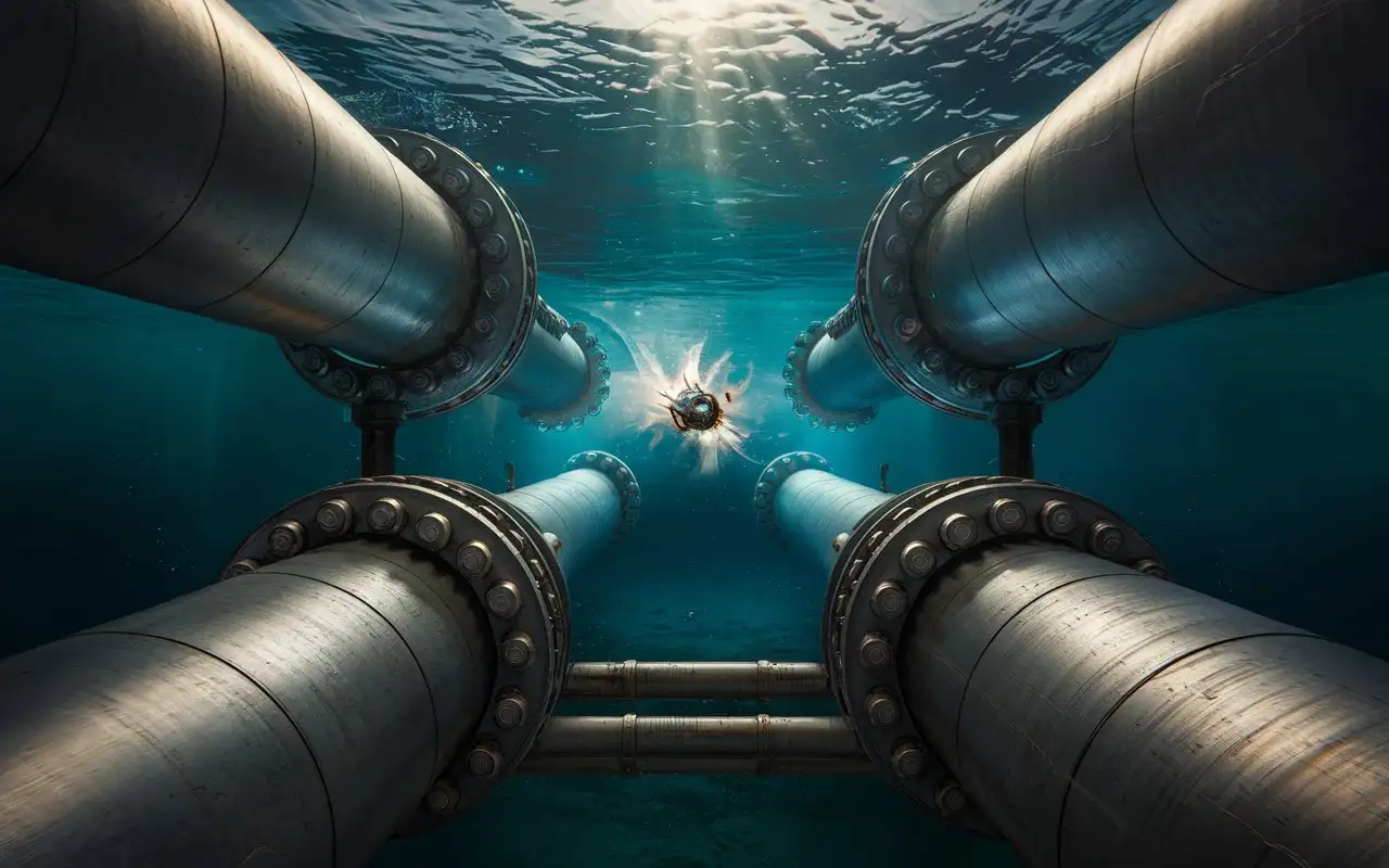 Massive Underwater Oil Pipelines with Mysterious and Dangerous Setting