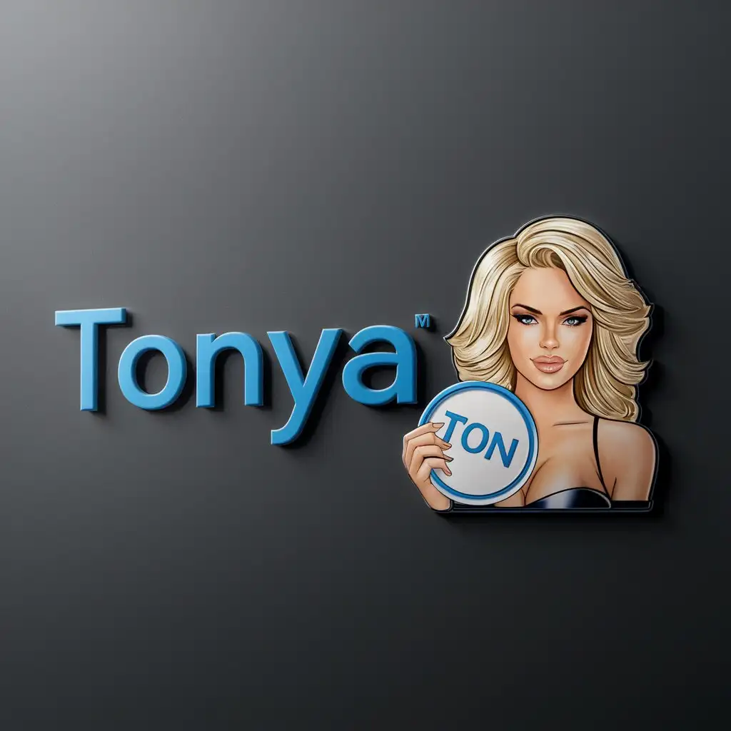 LOGO-Design-For-Tonya-Elegant-Blonde-Girl-Symbolizing-Financial-Clarity